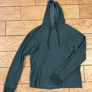 Billabong Hoodie Pullover Mens Small Waffle Knit Drawstring Surf Skater